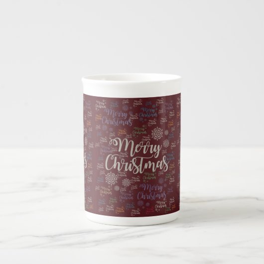 Kerstmis Mok, prettige kerst Porselein Kop (Voorkant)