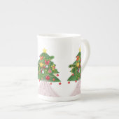 Kerstmis Mok, prettige kerst Porselein Kop (Voorkant rechts)