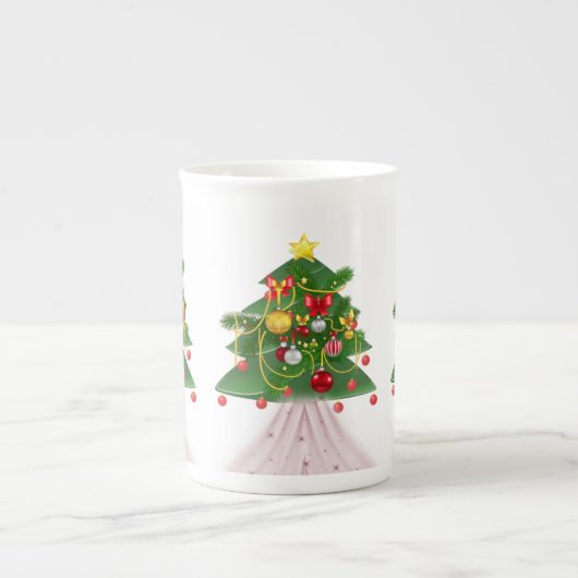 Kerstmis Mok, prettige kerst Porselein Kop (Voorkant)
