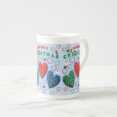 Kerstmis Mok, prettige kerst Porselein Kop (Voorkant rechts)