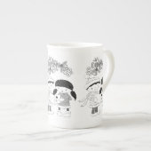 Kerstmis Mok, prettige kerst Porselein Kop (Voorkant rechts)