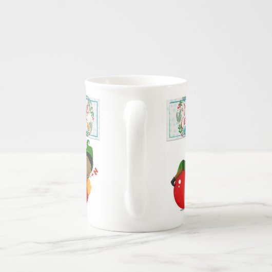 Kerstmis Mok, prettige kerstAfrikaanse Elf Porselein Kop (Achterkant)