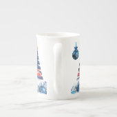 Kerstmis, Mok, prettige kerstboom Porselein Kop (Achterkant)