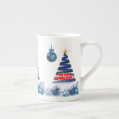 Kerstmis, Mok, prettige kerstboom Porselein Kop (Rechts)