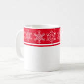 Kerstmis-Mok-Snowflakes Koffiemok (Voorkant links)