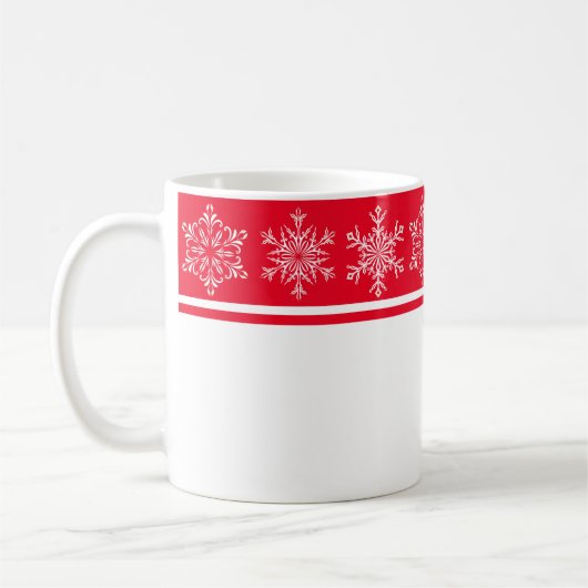 Kerstmis-Mok-Snowflakes Koffiemok (Links)