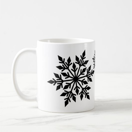 Kerstmis-Mok-Snowflakes Koffiemok (Links)