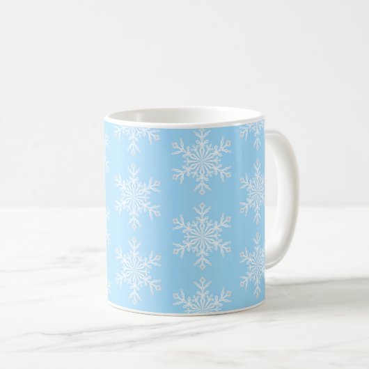 Kerstmis-Mok-Snowflakes Koffiemok (Voorkant rechts)