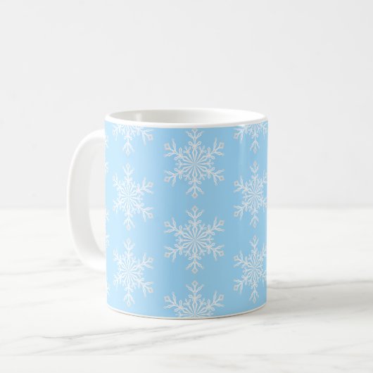 Kerstmis-Mok-Snowflakes Koffiemok (Voorkant links)