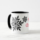 Kerstmis-Mok-Snowflakes Mok (Voorkant links)