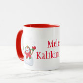Kerstmis Mok-Snowman-Mele Kalikimaka Mok (Voorkant links)