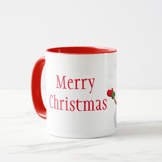 Kerstmis Mok-Snowman Mok (Voorkant links)