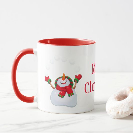 Kerstmis Mok-Snowman Mok (Met donut)