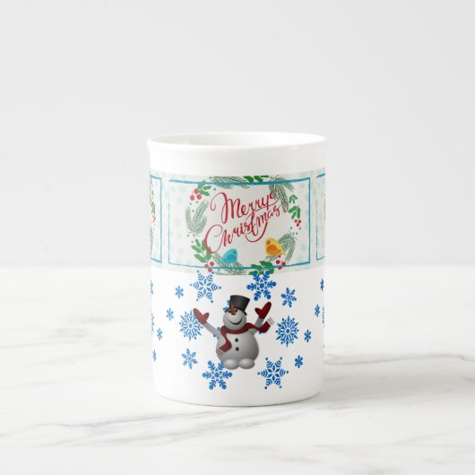 Kerstmis, Mok Snowman, prettige kerst (Voorkant)