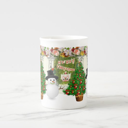 Kerstmis, Mok Snowman, prettige kerst (Voorkant)