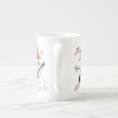 Kerstmis, Mok Snowman, prettige kerst (Achterkant)