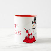 Kerstmis Mok-Snowman Tweekleurige Koffiemok (Center)
