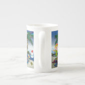 Kerstmis, Mok van de Beach-kerstman, prettige kers (Achterkant)