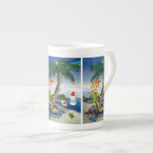 Kerstmis, Mok van de Beach-kerstman, prettige kers (Voorkant rechts)