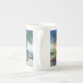 Kerstmis, Mok van de Beach-kerstman, prettige kers (Achterkant)