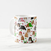 Kerstmis: Mok van de  van Shetland Sheepdog Coffee (Voorkant links)