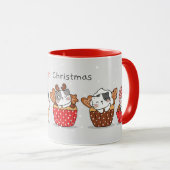 Kerstmis Mok voor katten (Voorkant rechts)
