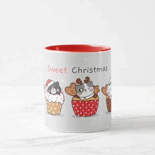 Kerstmis Mok voor katten (Midden)