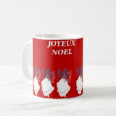 Kerstmis mok Vrolijk Kerstmis Rood Witte Cadeau Do (Voorkant links)