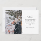Kerstmis Monochroom Winter Landschap Foto Feestdagenkaart (Achterkant)