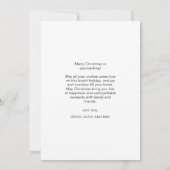 Kerstmis Monochroom Winter Landschap Foto Feestdagenkaart (Achterkant)