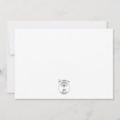 Kerstmis Monogram Bruiloft Bedankkaart (Achterkant)