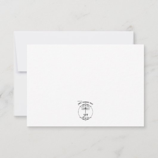 Kerstmis Monogram Bruiloft Save The Date (Achterkant)