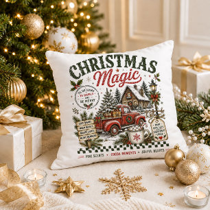 Kerstmis Monogram Citaat Sierkussen