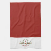 Kerstmis: Monogram feestdag Theedoek (Verticaal)