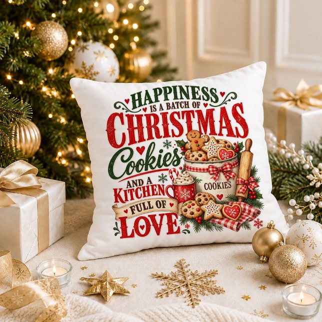 Kerstmis Monogram Geschenk Worp Kussen Decoratie K (Christmas Monogram Gift Throw Pillow Decor Art)