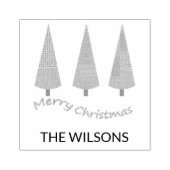 Kerstmis Monogram Kerstboom Rubberstempel (Afrduk)