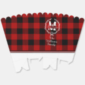 Kerstmis Monogram Krans Buffalo Check Bedankdoosjes (Ongevouwen)