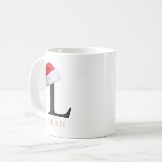 Kerstmis Monogram Mok (Voorkant links)