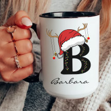 Kerstmis Monogrammok Familiegeschenk voor Hem of H