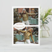 Kerstmis Moodboard Foto Feestdagenkaart (Staand voorkant)