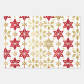 Kerstmis mooi glitterpatroon inpakpapier vel (Voorkant 3)