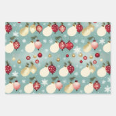 Kerstmis mooi glitterpatroon inpakpapier vel (Voorkant 2)