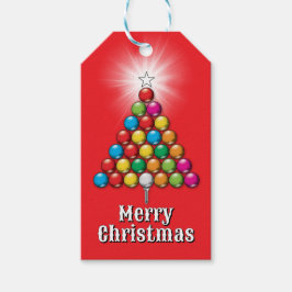 Kerstmis Mooie Golf Monogram Ontwerp Cadeaulabel