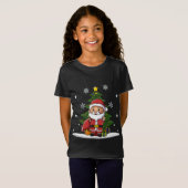 Kerstmis Mooie Leuke Kawaii Chibi Santa Claus T-shirt (Voorkant volledig)