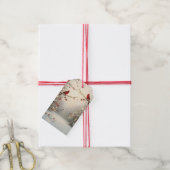 Kerstmis Mooie Rode Kardinalen Winter Sneeuw Cadeaulabel (Met Touw)