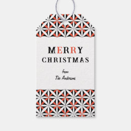 Kerstmis mooie sneeuwvlok sterpatroon CC1281 Cadeaulabel