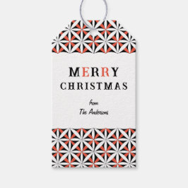 Kerstmis mooie sneeuwvlok sterpatroon CC1281 Cadeaulabel