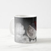 Kerstmis Moon met pet voor kerstmis Koffiemok (Voorkant links)