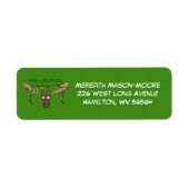 Kerstmis Moose Cute Funny Christmoose Etiket (Voorkant)