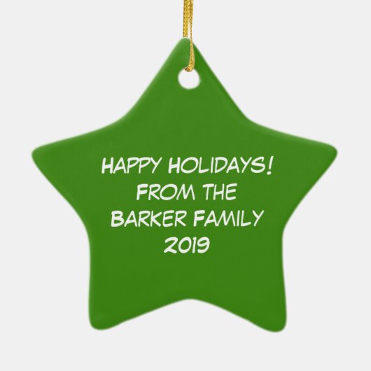 Kerstmis Moose Cute Funny Christmoose Keramisch Ornament (Achterkant)